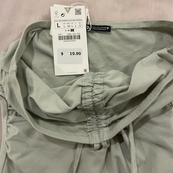 Zara Green Ruched Bodysuit - Picture 6 of 7